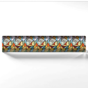 Meerkleurig glas Abstract Naambordje