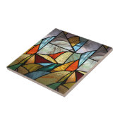 Meerkleurig glas Abstract Tegeltje (Zijkant)