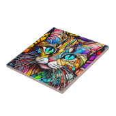 Meerkleurig Glas in lood Cat 710 Tegeltje (Zijkant)