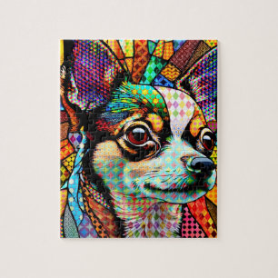 Meerkleurig Glas in lood Chihuahua Dog 171 Legpuzzel