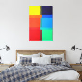 Meerkleurig Goeometrisch Raster Moderne Abstracte  Canvas Afdruk (Insitu (Slaapkamer))