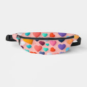 Meerkleurig hartpatroon heuptasje (Voorkant)