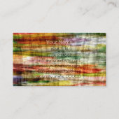  Meerkleurig Hout Kunst Visitekaartje (Achterkant)