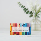 Meerkleurig hout Kunstenaar, Schilder en decorateu Visitekaartje (Staand voorkant)