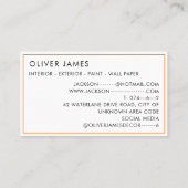 Meerkleurig hout Kunstenaar, Schilder en decorateu Visitekaartje (Achterkant)