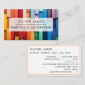 Meerkleurig hout Kunstenaar, Schilder en decorateu Visitekaartje (Voorkant / Achterkant)