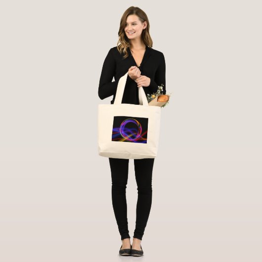 Meerkleurig jumbotas. grote tote bag (Voorkant (model))