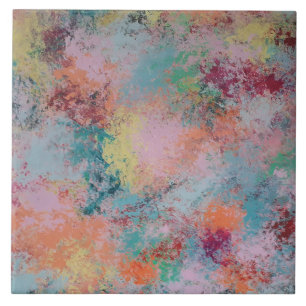 Meerkleurig keramisch tegel tegeltje