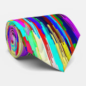 meerkleurig kristallijn blokpatroon stropdas (Opgerold)