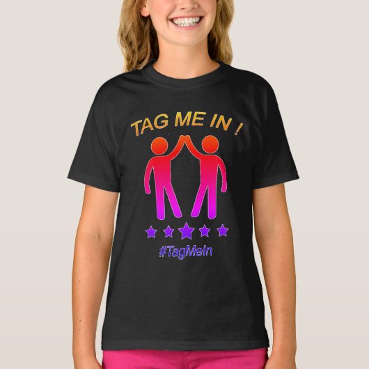 Meerkleurig Label me binnen! T-shirt (Voorkant)