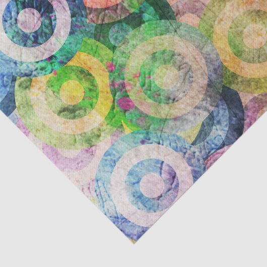 Meerkleurig loopnaalpatroon tissuepapier (Detail)