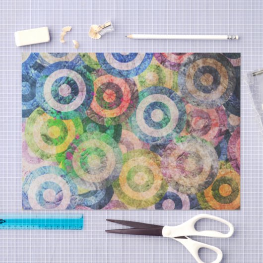 Meerkleurig loopnaalpatroon tissuepapier (Craft)