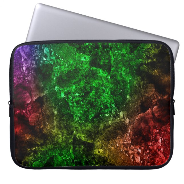 Meerkleurig marmer in natuurlijk patroon, De mix v Laptop Sleeve (Voorkant)