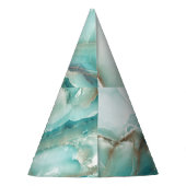 Meerkleurig marmer: Onyx-glaseffect. Feesthoedjes (Achterkant)