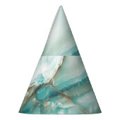 Meerkleurig marmer: Onyx-glaseffect. Feesthoedjes (Links)