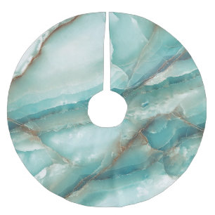 Meerkleurig marmer: Onyx-glaseffect. Kerstboom Rok