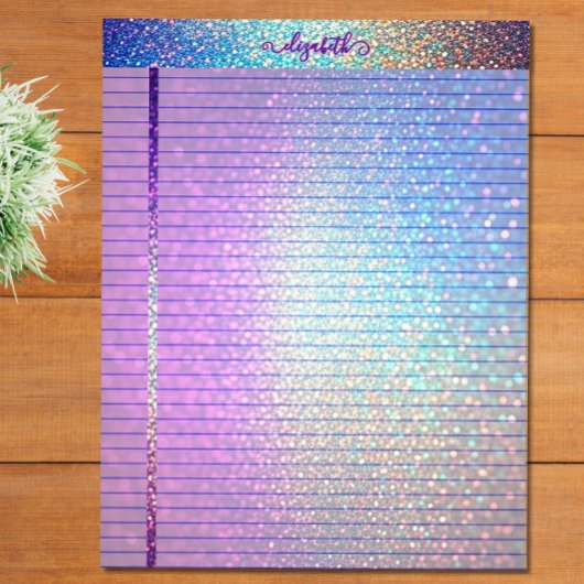Meerkleurig met glitter bekleed Notitieblok
