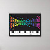 Meerkleurig muziekpianoinstrumenteel toetsenbord canvas afdruk (Voorkant)