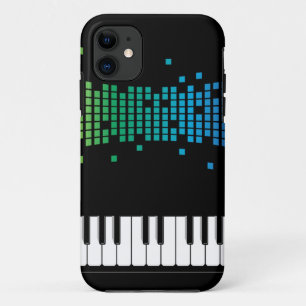 Meerkleurig muziekpianoinstrumenteel toetsenbord iPhone 11 hoesje