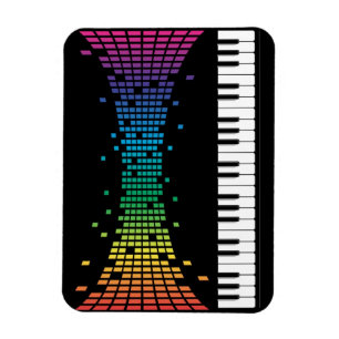 Meerkleurig muziekpianoinstrumenteel toetsenbord magneet