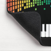 Meerkleurig muziekpianoinstrumenteel toetsenbord muismat (Hoek)