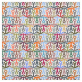 Meerkleurig Nautical Anchor Pattern Stof (Swatch)