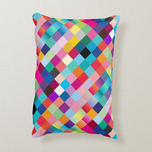"Meerkleurig ontwerp" Accent Kussen (Achterkant (Verticaal))