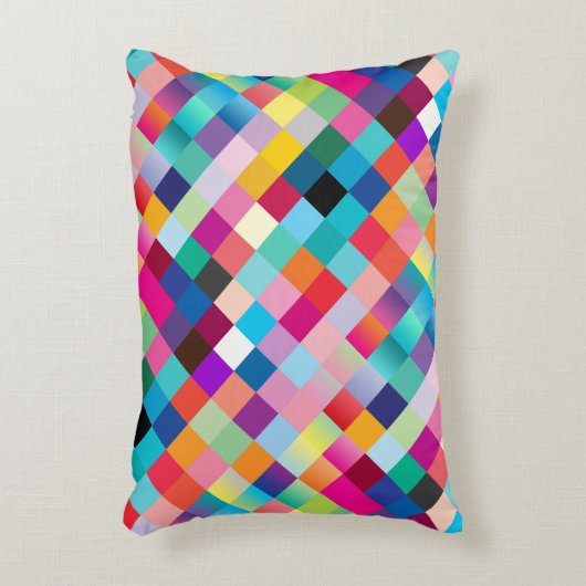 "Meerkleurig ontwerp" Accent Kussen (Voorkant(Verticaal))