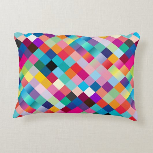 "Meerkleurig ontwerp" Accent Kussen (Achterkant)