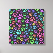 Meerkleurig ontwerp van de pootafdruk canvas afdruk (Voorkant)