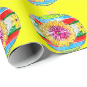 Meerkleurig Ornament geel inpakpapier (Rol Hoek)