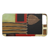 Meerkleurig paneelschilderij met bruin leder Case-Mate iPhone case (Achterkant (Horizontaal))