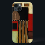 Meerkleurig paneelschilderij met bruin leder iPhone 13 hoesje<br><div class="desc">Dit meerkleurige paneelschilderij van Jennifer Goldberger bevat één bruin blad. Het kleurenpalet van de herfst past goed aan met het enige blad. Als je van herfst houdt,  bladeren,  of gewoon geweldige kunst,  is dit de afdruk voor je. Bestel er snel zelf een!</div>