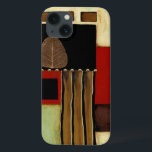 Meerkleurig paneelschilderij met bruin leder iPhone 13 hoesje<br><div class="desc">Dit meerkleurige paneelschilderij van Jennifer Goldberger bevat één bruin blad. Het kleurenpalet van de herfst past goed aan met het enige blad. Als je van herfst houdt,  bladeren,  of gewoon geweldige kunst,  is dit de afdruk voor je. Bestel er snel zelf een!</div>