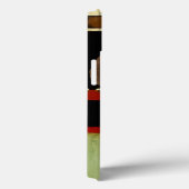 Meerkleurig paneelschilderij met bruin leder Case-Mate iPhone case (Achterkant / Rechts)