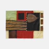 Meerkleurig paneelschilderij met bruin leder fleece deken (Voorkant (Horizontaal))