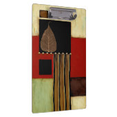 Meerkleurig paneelschilderij met bruin leder klembord (Rechts)