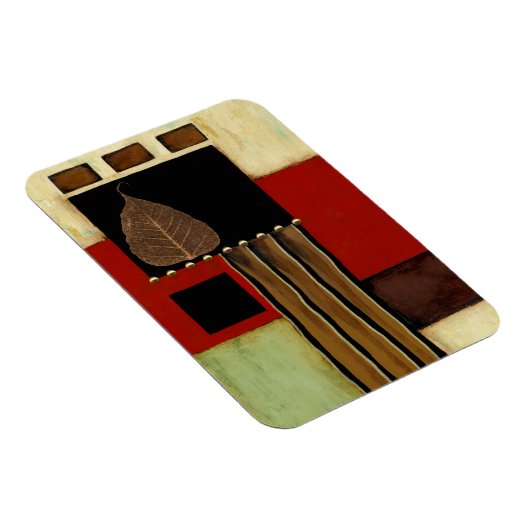 Meerkleurig paneelschilderij met bruin leder magneet (Rechterzijde)