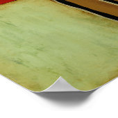 Meerkleurig paneelschilderij met bruin leder poster (Hoek)