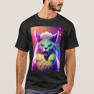 Meerkleurig pastel roze paars blauwe kat kitten pl t-shirt