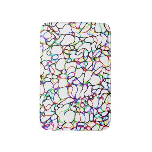 Meerkleurig patroon badmat (Voorkant Verticaal)