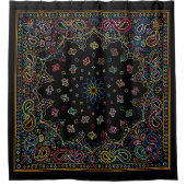 Meerkleurig patroon douchegordijn (Voorkant)