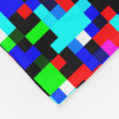 Meerkleurig patroon fleece deken (Hoek)