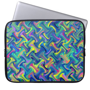 Meerkleurig patroon laptop sleeve