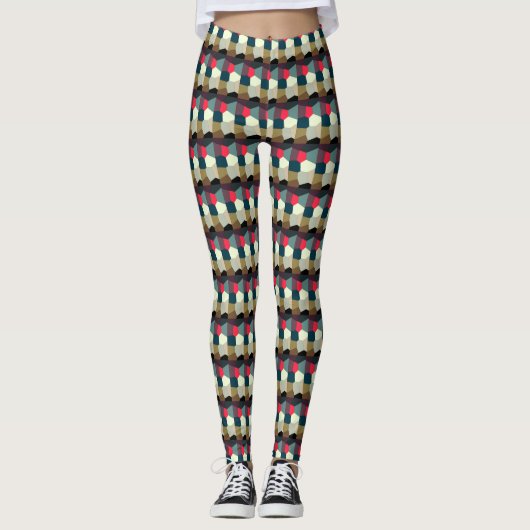 Meerkleurig patroon leggings (Voorkant)