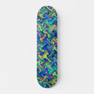 Meerkleurig patroon skateboard