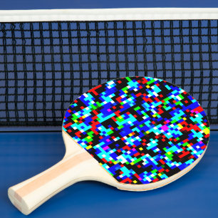 Meerkleurig patroon tafeltennisbatje