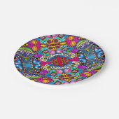 Meerkleurig patroon van esthetisch artsy Bahia geï Papieren Bordje (Gekanteld)