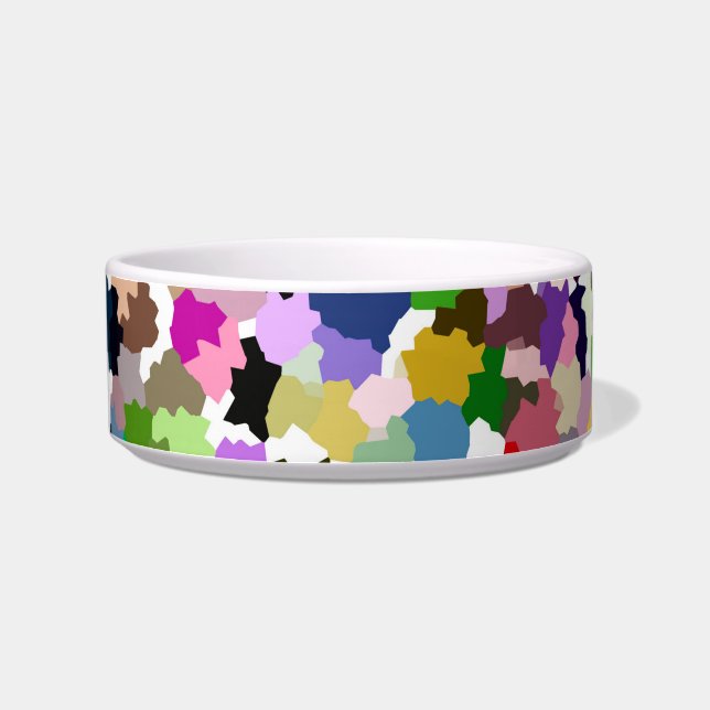 Meerkleurig patroon voerbakje (Links)