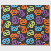 Meerkleurig pompoenpatroon cadeaupapier (Vlak)